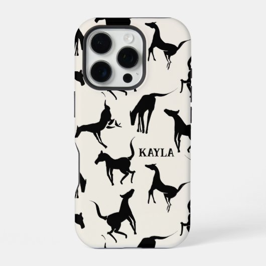 西洋スタイルの黒馬 iPhoneケース (裏面)
