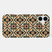 西洋タイル柄の愛好家 iPhoneケース (裏面横)