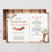 西洋バチェロレッテと旅程の招待 招待状 (正面/裏面)