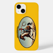 西洋人女性女性のカーボーイオン馬とロープURM Case-Mate iPhoneケース (裏面)