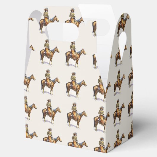 西洋式のパーティーの好意またはギフトボックス旧西 フェイバーボックス (オープン)