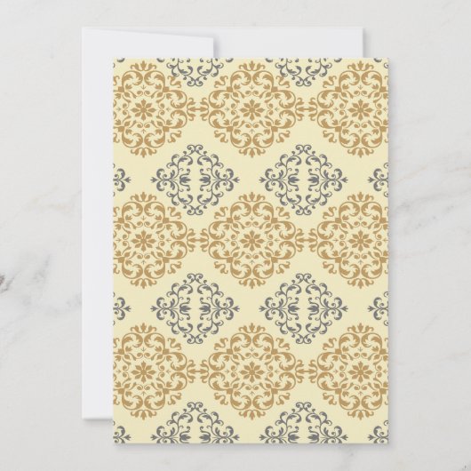 西洋式の田舎結婚招待状を描く 招待状 (裏面)