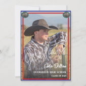 西洋愛国写真卒業招待状 サンキューカード (正面)