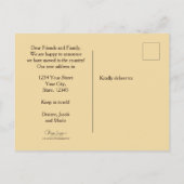 西洋移おもしろい動新住所ファームワ素朴ゴン 案内ポストカード (裏面)