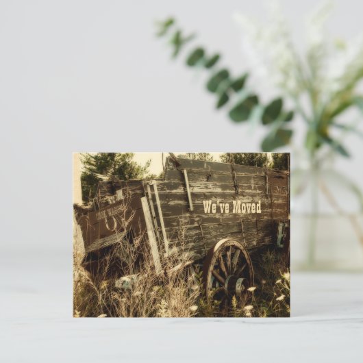 西洋移おもしろい動新住所ファームワ素朴ゴン 案内ポストカード (スタンド正面)