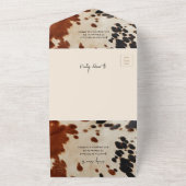 西洋結婚の牛革 オールインワン招待状 (外側)