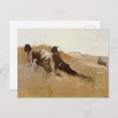 西洋美術「インディアンスカウトウォッチングカスター」 ポストカード (正面/裏面)