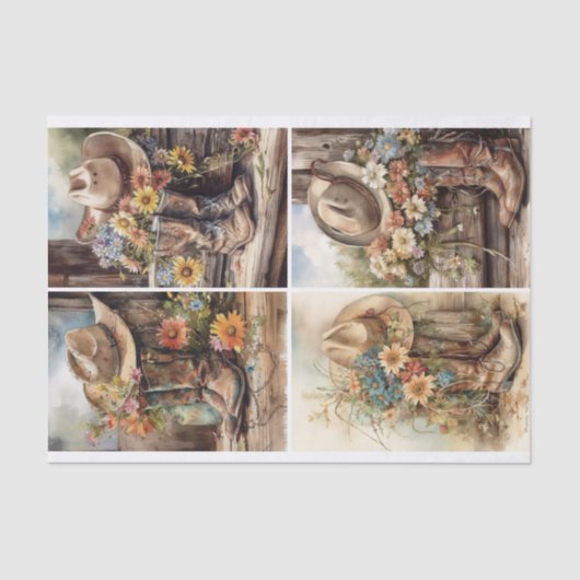 西洋花模様 薄葉紙 (正面)