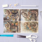 西洋花模様 薄葉紙 (クラフト)