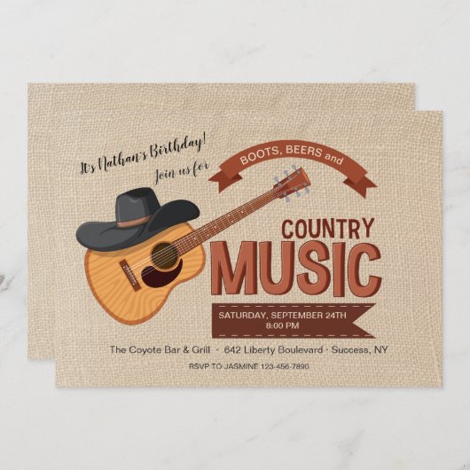 西洋音楽 招待状 (正面/裏面)