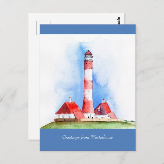 西洋風のカスタマイズ可能なあいさつ葉書 ポストカード (正面/裏面)