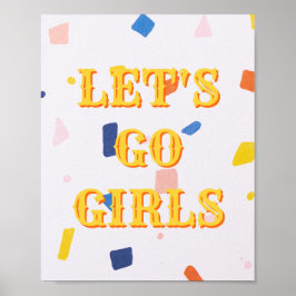 西洋風ガールズ・ポスター Let's Go Girls 壁画 ポスター