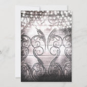 西洋風ハート彫り ヴィンテージ ホワイト ウッド インビテーション (裏面)