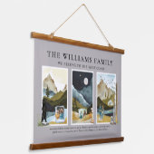 西海岸に属す |水素朴色 吊り下げ型タペストリー (傾斜あり)