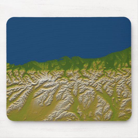 西海岸に沿ったアルパイン断層 マウスパッド (正面)