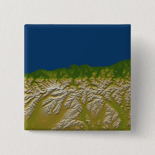 西海岸に沿ったアルパイン断層 缶バッジ (正面)