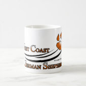 西海岸のジャーマン・シェパードファンのギア コーヒーマグカップ (中央)