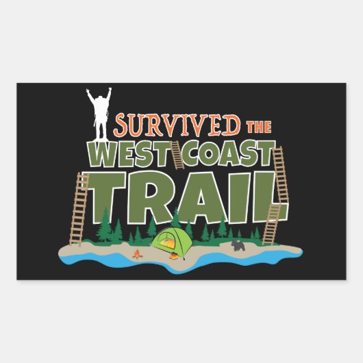 西海岸のトレイル生き延び、私は西海岸歩道 長方形シール (正面)