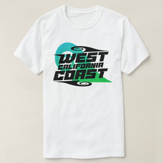 西海岸カリフォルニア州サーフサマーサーファー Tシャツ (デザイン正面)
