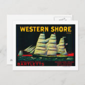 西海岸ナシクラレーベルフード， CA ポストカード (正面/裏面)