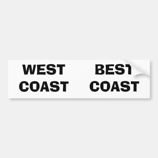西海岸、最も最高のな海岸 バンパーステッカー (正面)
