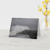 西港のキングタイド波 カード (黄色い花)