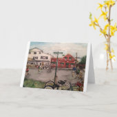 西湖ショアドライブ、グリーティングカード カード (黄色い花)