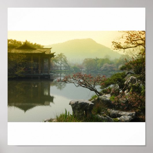 西湖、中国 ポスター (正面)