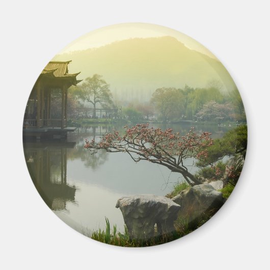西湖、中国 マグネット (正面)