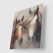 西燃えます スクエア壁時計 (傾斜)