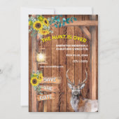 西狩りのヒマワリ鹿が日付を保存 招待状 (正面)