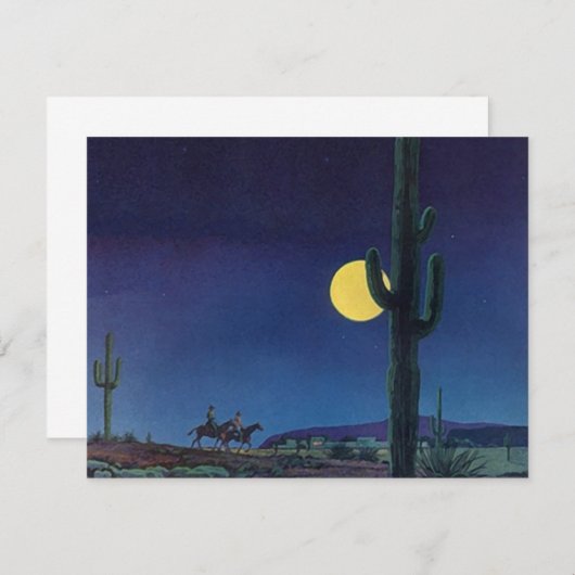 西空白の南西Saguaroサボテン月明かりの乗り (正面/裏面)