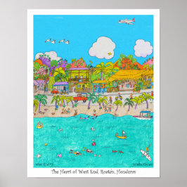 西端のハート#3、ロアタン、ホンジュラス ポスター