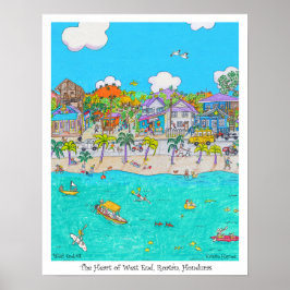 西端のハート#4、ロアタン、ホンジュラス ポスター