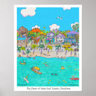 西端のハート#4、ロアタン、ホンジュラス ポスター