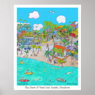 西端のハート#5、ロアタン、ホンジュラス ポスター