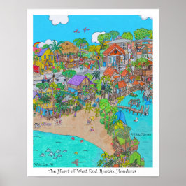 西端のハート#6、ロアタン、ホンジュラス ポスター