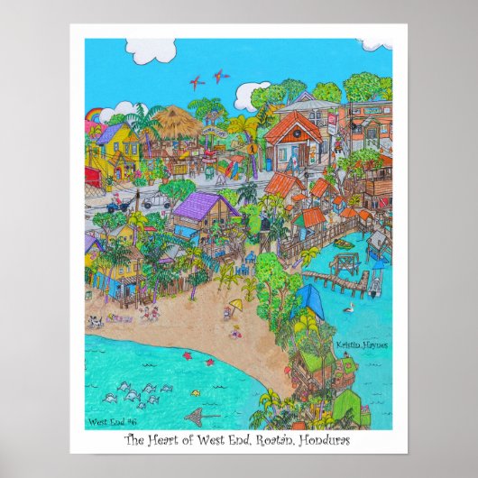 西端のハート#6、ロアタン、ホンジュラス ポスター (正面)