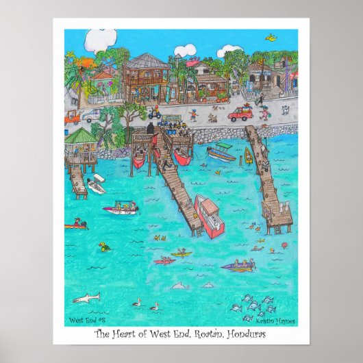 西端のハート,#8，ロアタン，ホンジュラス ポスター (正面)