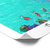 西端のハート#9、ロアタン、ホンジュラス ポスター (角)