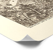 西素晴らし中央COパノラママップ – 1887 ポスター (角)