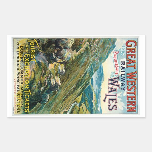 西素晴らし部鉄道 長方形シール (正面)