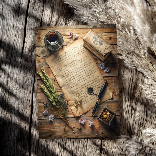 西素朴の野生の西の古いペンスタンプ 薄葉紙