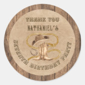 西素朴カウボーイが欲しい ラウンドシール (正面)