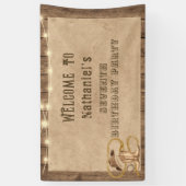 西素朴カウボーイの誕生日を望む 横断幕 (縦)