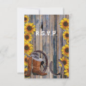 西素朴カウボーイカントリーウェディングR.S.V.P 出欠カード (裏面)