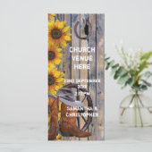 西素朴カウボーイテーマ教会の結婚式プログラム プログラム (スタンド正面)