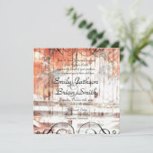 西素朴カウボーイフェンス結婚式招待状 招待状 (スタンド正面)