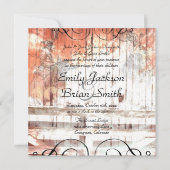 西素朴カウボーイフェンス結婚式招待状 招待状 (正面)