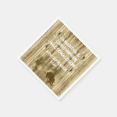 西素朴カウボーイワイルドウェストテーマ結婚ズ スタンダードカクテルナプキン (角)